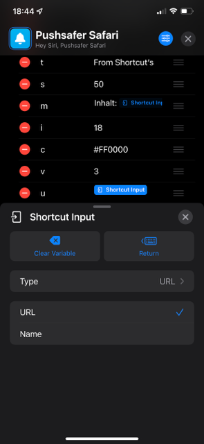 Pushsafer Shortcuts in iOS MacOS Siri ActionSheets Automation 06