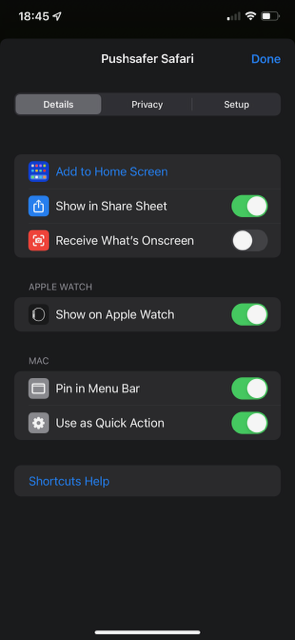 Pushsafer Shortcuts in iOS MacOS Siri ActionSheets Automation 08