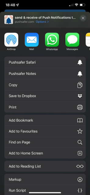 Pushsafer Shortcuts in iOS MacOS Siri ActionSheets Automation 13
