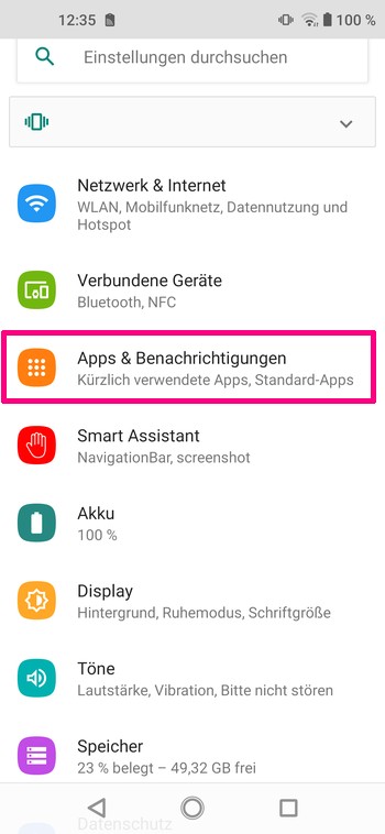 Android 10-12 Pushsafer zum Autostart hinzufügen 01