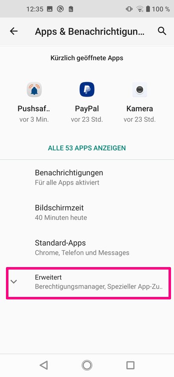 Android 10-12 Pushsafer zum Autostart hinzufügen 02