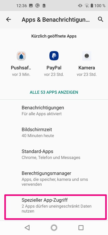 Android 10-12 Pushsafer zum Autostart hinzufügen 03