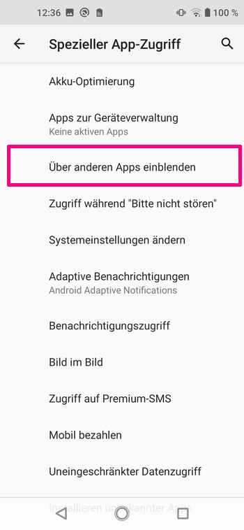 Android 10-12 Pushsafer zum Autostart hinzufügen 04