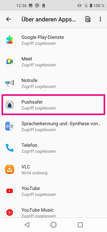 Android 10-12 Pushsafer zum Autostart hinzufügen 05