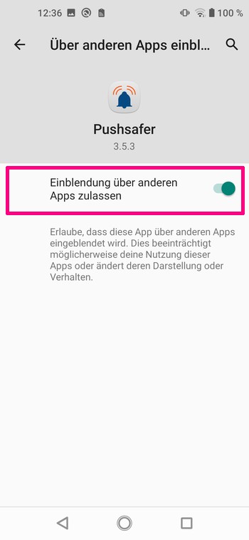 Android 10-12 Pushsafer zum Autostart hinzufügen 06