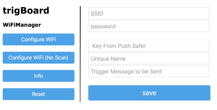 Pushsafer with trigBoard