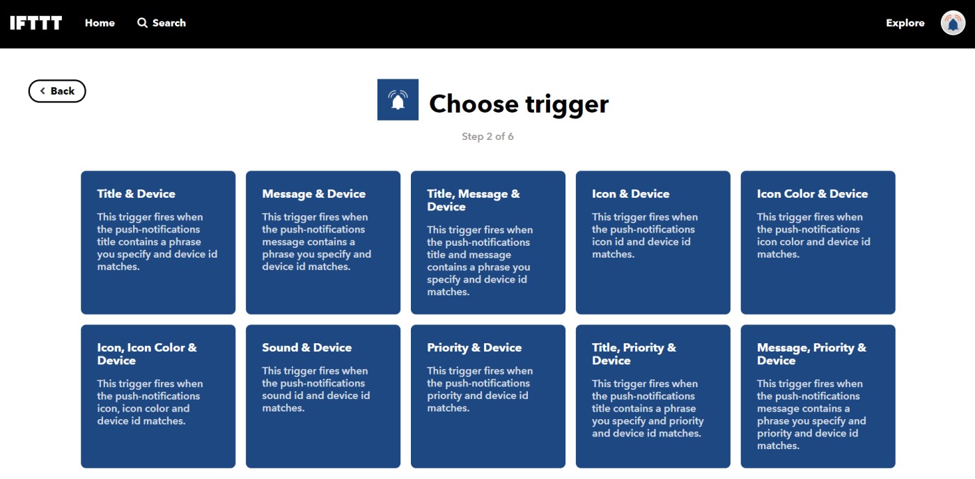 Use Pushsafer<br />
 as trigger on IFTTT