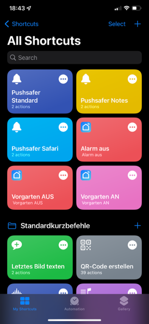 Pushsafer Shortcuts in iOS MacOS Siri ActionSheets Automation 01