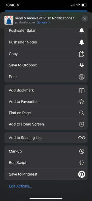 Pushsafer Shortcuts in iOS MacOS Siri ActionSheets Automation 14