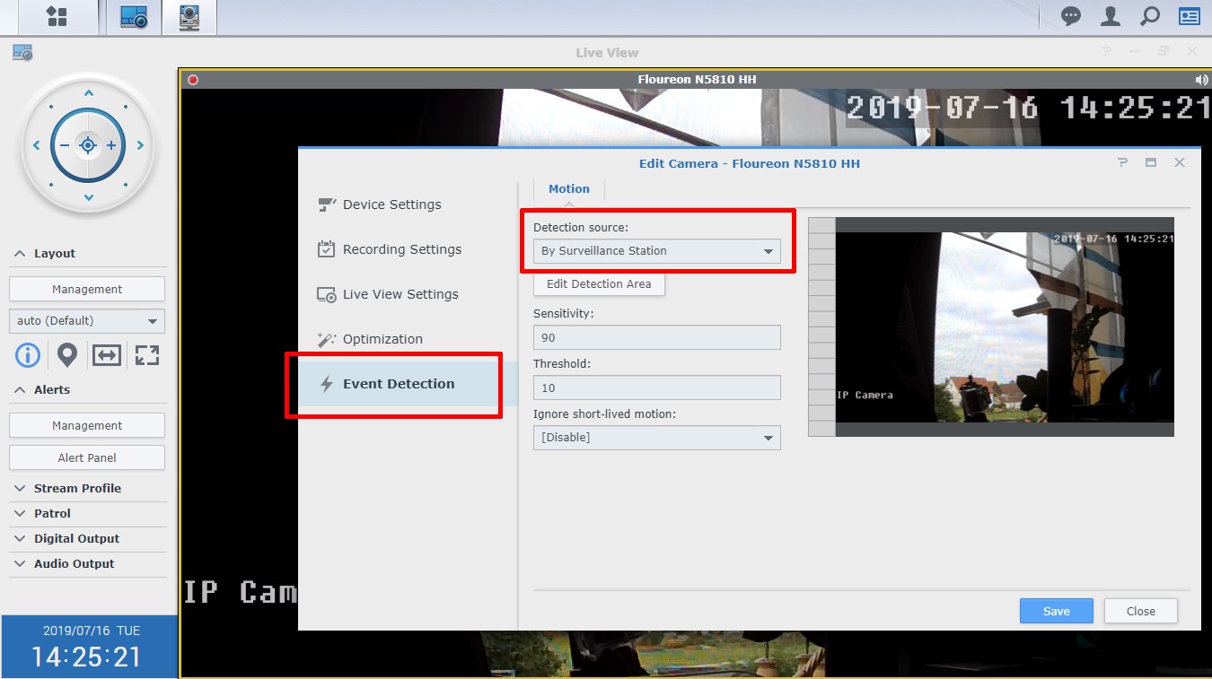 How to send Push-Notifications out of Synology Surveillance Station IP Camera preferences