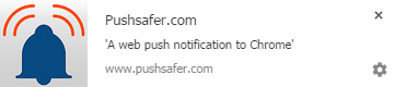 Exampe of a Web Push Notification in Chrome Browser