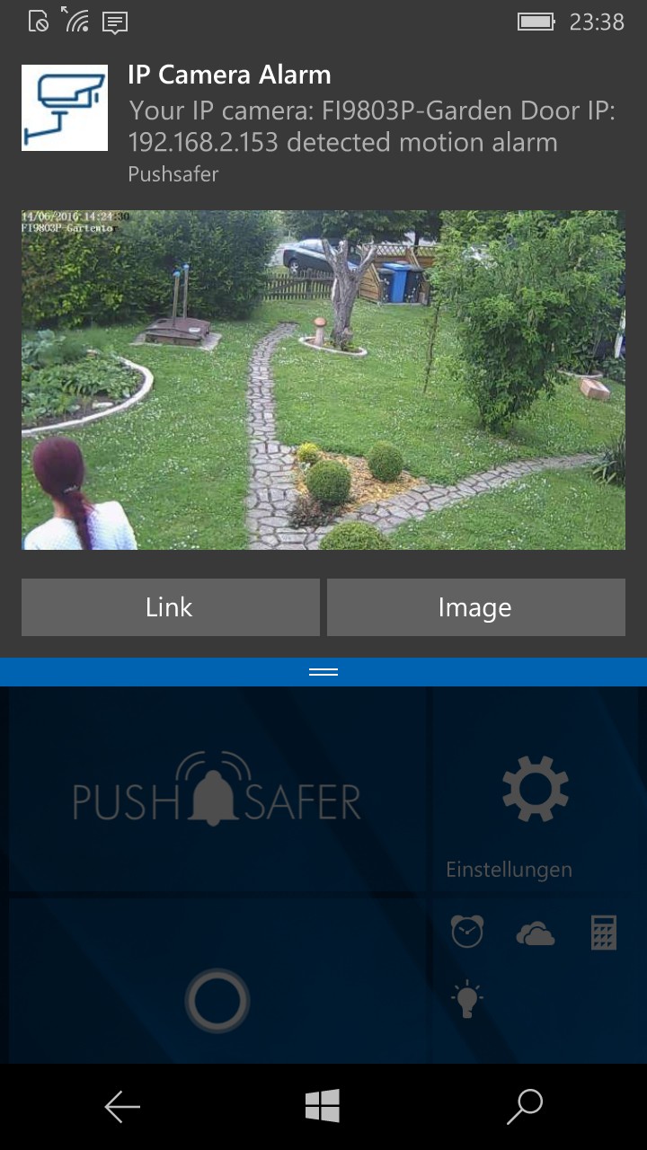 Pushsafer Screenshot 04 Windows 10 Phone